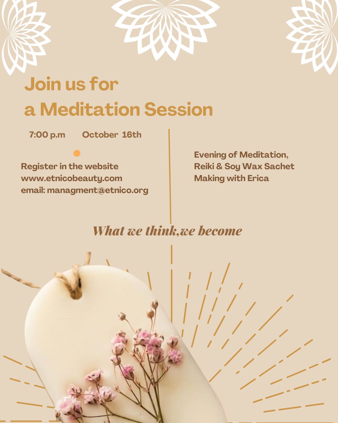 Join Us for ✨ Meditation & Sachet Making